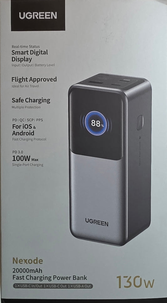 UGREEN Nexode 20000mAh 130W Fast Charging Power Bank
